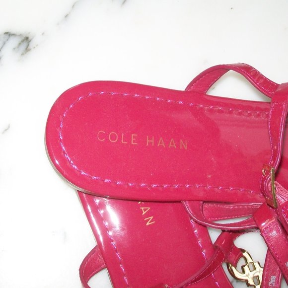 Cole Haan Patent Raspberry Pink Sandals Size 9 - Picture 3 of 5